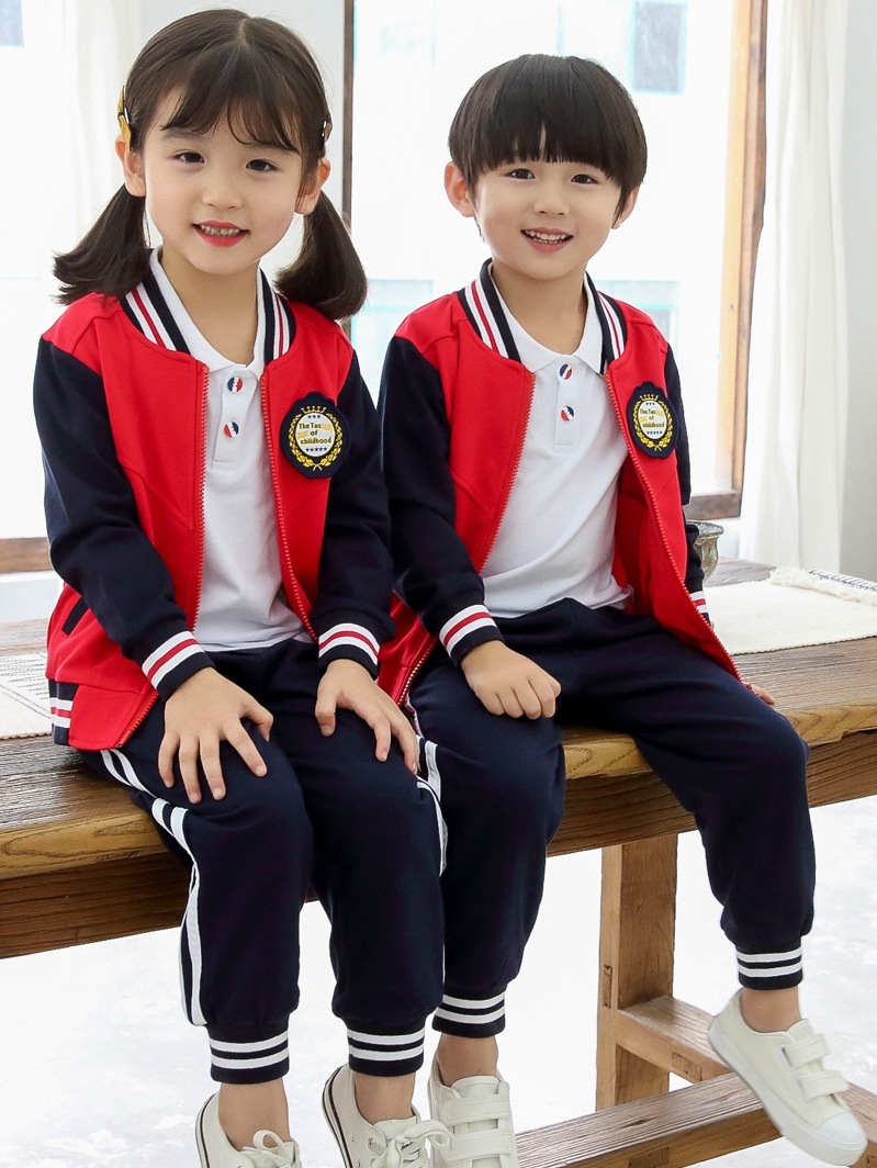 中小學(xué)生校服套裝長(zhǎng)袖運(yùn)動(dòng)服幼兒園春秋園服班服初高中生三件套裝
