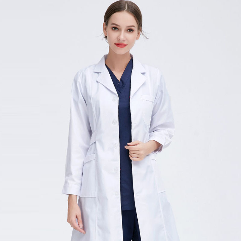 白大褂長(zhǎng)袖醫(yī)生服女夏季短袖實(shí)驗(yàn)服學(xué)生藥店美容院師護(hù)士服工作服