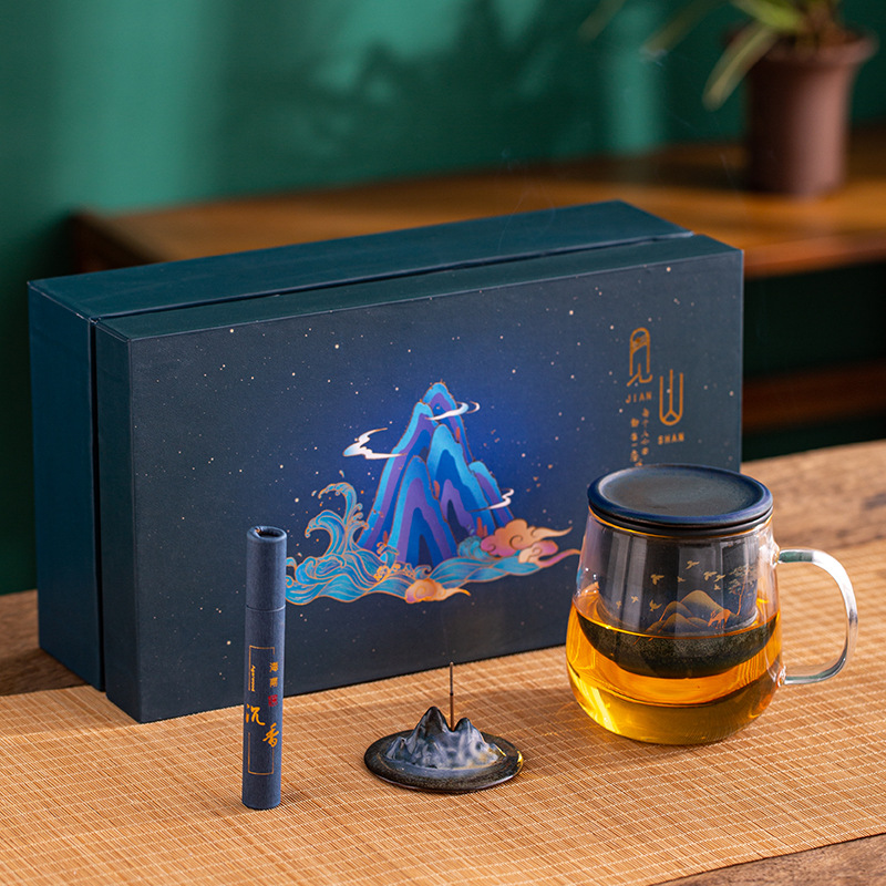 保險公司房地產(chǎn)銀行vip客戶紀(jì)念品活動定制logo禮品 茶水杯禮盒裝