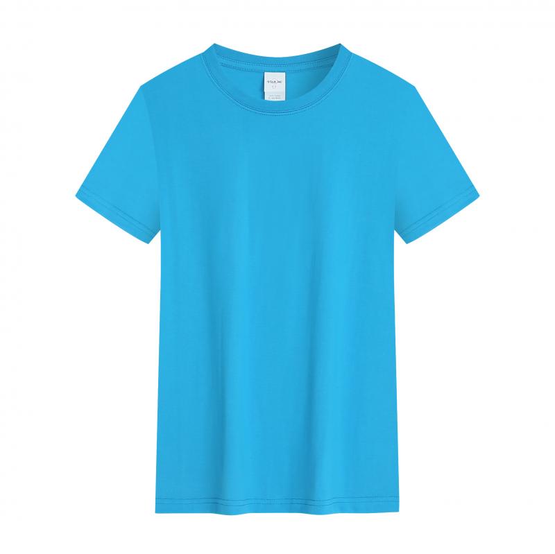 夏季新款圓領(lǐng)短袖t恤企業(yè)工作服印字班服聚會(huì)服廣告衫定 制印logo