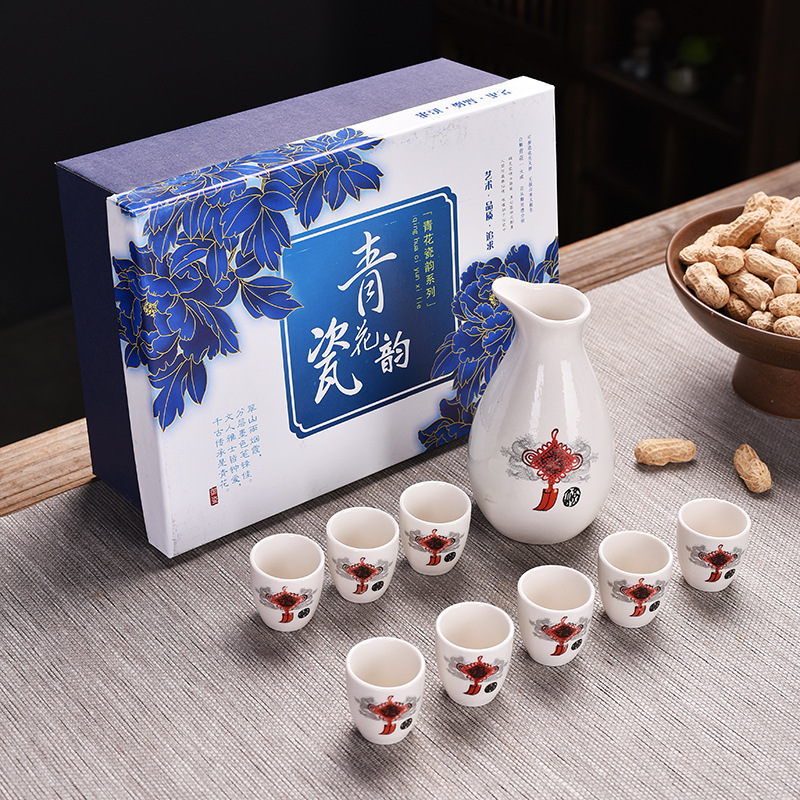 廠家批發(fā)酒具套裝廣告禮品中式家用白酒分酒器陶瓷酒具酒杯酒壺
