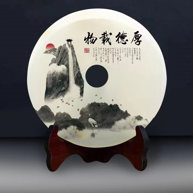 源頭工廠玉石平安扣擺件開業(yè)喬遷生日婚慶禮物工藝品辦公家居擺件
