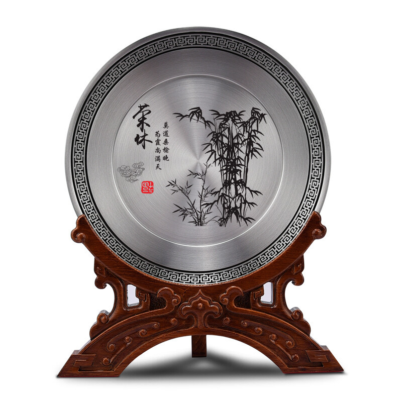 退休紀念品錫制圓盤擺件刻字感恩企事業(yè)機關(guān)單位送同事