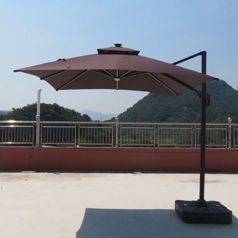 工廠直供戶外羅馬傘太陽傘遮陽傘庭院傘別墅花園傘崗亭傘側(cè)邊燈傘
